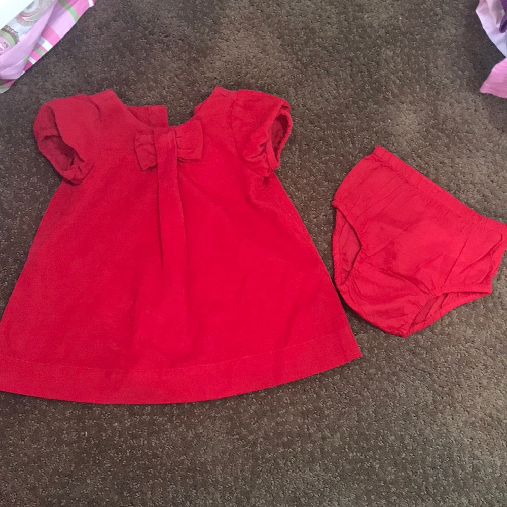 Baby Gap Red Dress with Bloomers